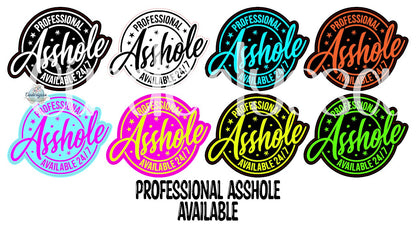 Professional Asshole Available 24/7 Cardstock Silicone Mold, Aroma Bead Molds, Premium Cardstock Images