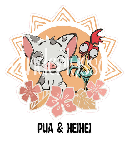 Pua & Heihei - Moana Cardstock Silicone Mold, Aroma Bead Molds, Premium Cardstock Images