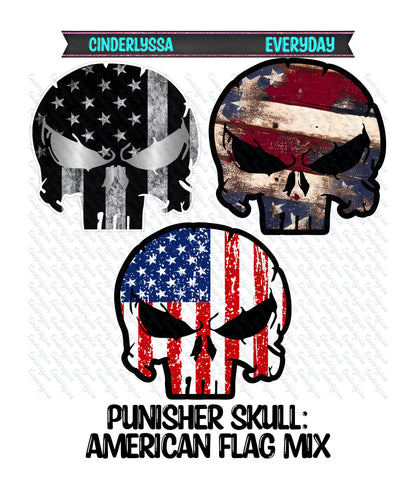 Punisher Skull Mix Cardstock Silicone Mold, Aroma Bead Molds, Premium Cardstock Images