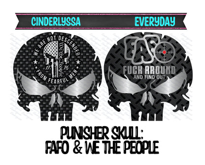 Punisher Skull Mix Cardstock Silicone Mold, Aroma Bead Molds, Premium Cardstock Images