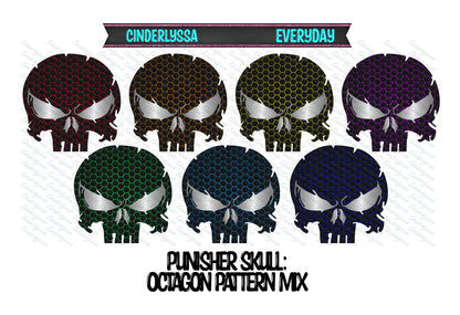 Punisher Skull Mix Cardstock Silicone Mold, Aroma Bead Molds, Premium Cardstock Images