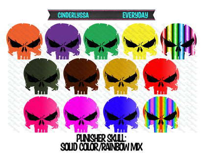 Punisher Skull Mix Cardstock Silicone Mold, Aroma Bead Molds, Premium Cardstock Images