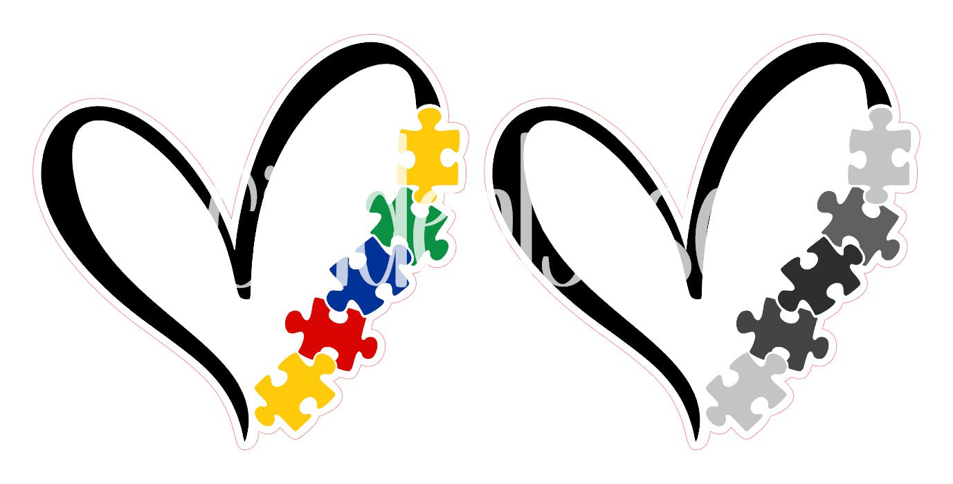 Puzzle Piece Heart Cardstock Silicone Mold, Aroma Bead Molds, Premium Cardstock