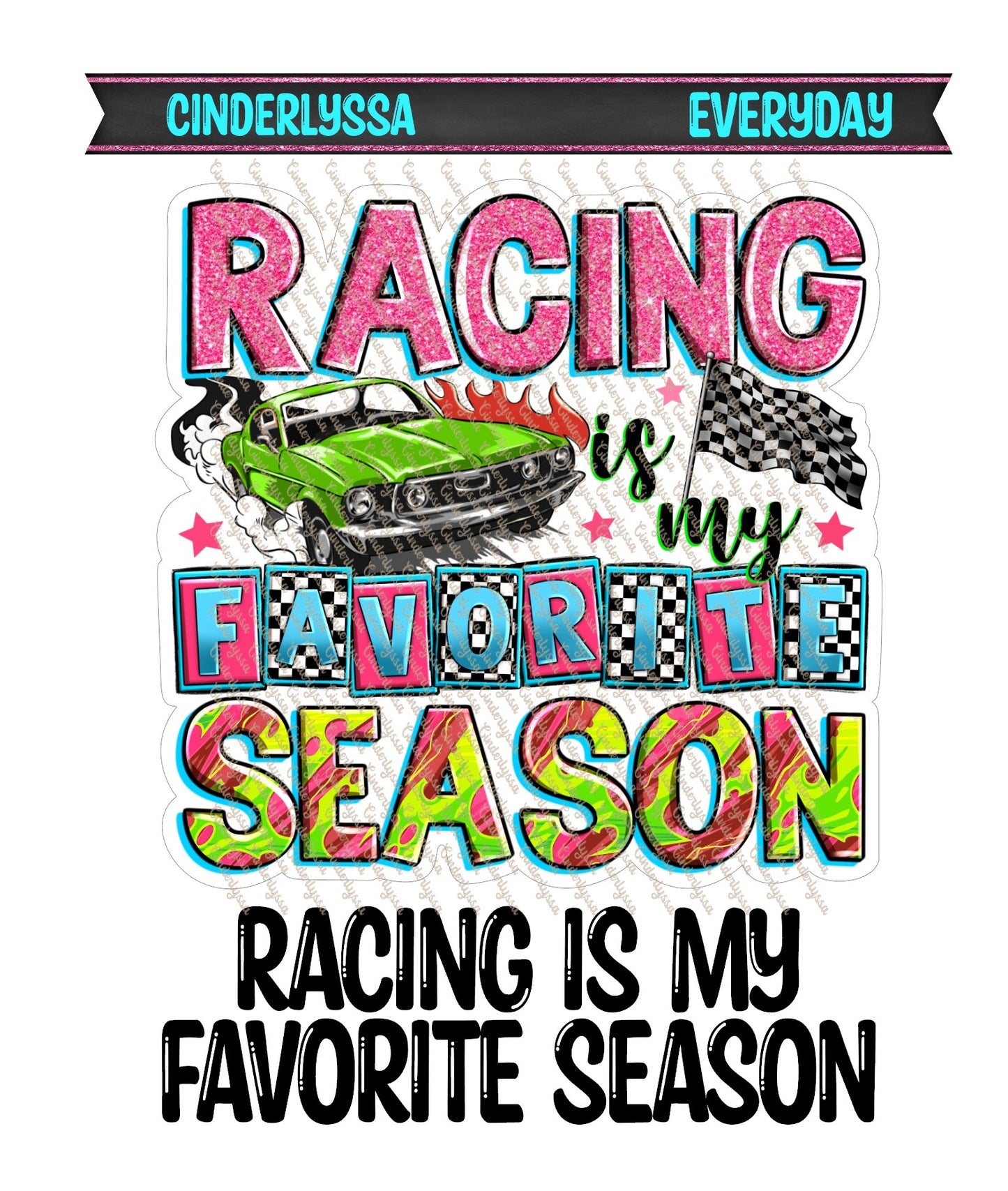 Racing Is My Favorite Season Cardstock Silicone Mold, Aroma Bead Molds, Car freshies, Premium Cardstock Images