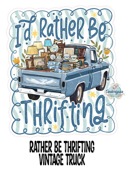 Rather Be Thrifting Vintage Truck Cardstock Silicone Mold, Aroma Bead Molds, Premium Cardstock Images