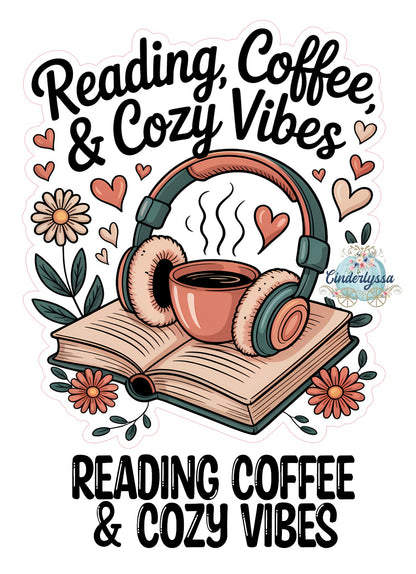 Reading Coffee & Cozy Vibes Cardstock Silicone Mold, Aroma Bead Molds, Premium Cardstock Images