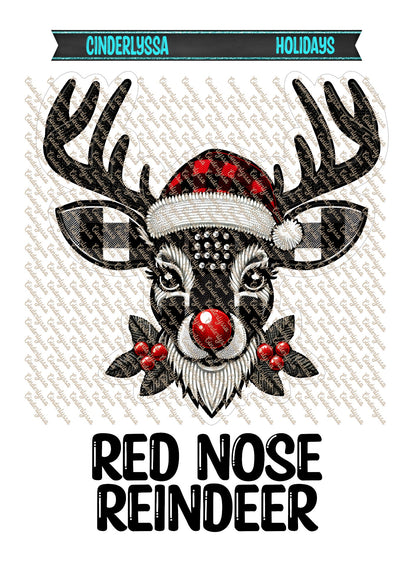 Red Nose Reindeer Cardstock Silicone Mold, Aroma Bead Molds, Premium Cardstock Images