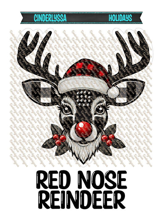 Red Nose Reindeer Cardstock Silicone Mold, Aroma Bead Molds, Premium Cardstock Images