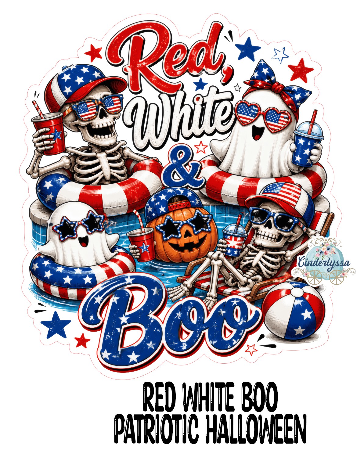 Red White Boo Patriotic Halloween Cardstock Silicone Mold, Aroma Bead Molds, Car Freshies, Premium Cardstock Images