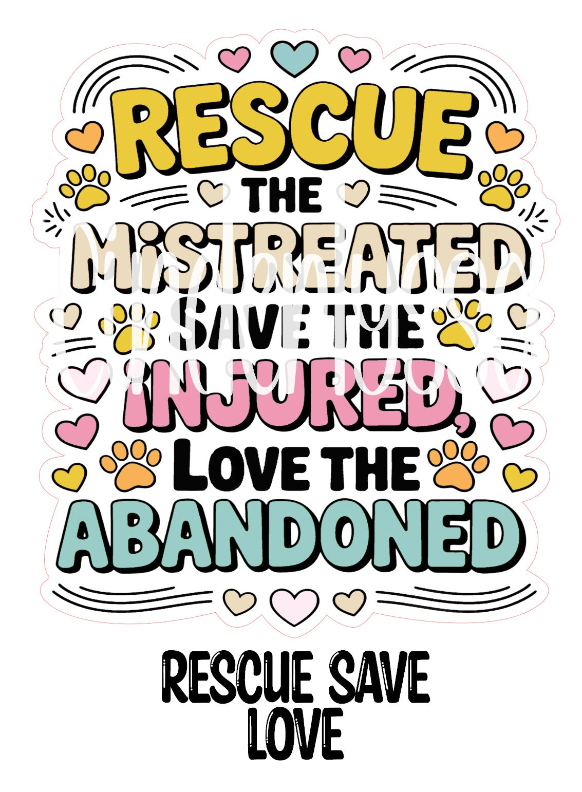 Rescue Save Love Cardstock Silicone Mold, Aroma Bead Molds, Premium Cardstock Images