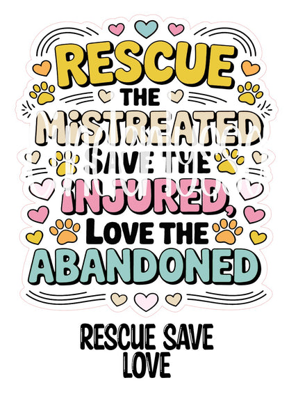 Rescue Save Love Cardstock Silicone Mold, Aroma Bead Molds, Premium Cardstock Images