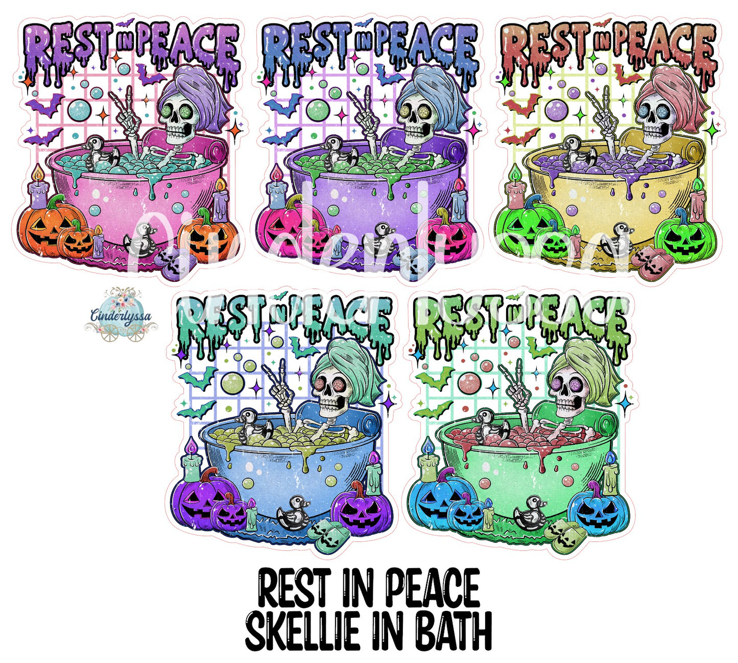 Rest In Peace Skellie in Bath Cardstock Silicone Mold, Aroma Bead Molds, Premium Cardstock Images