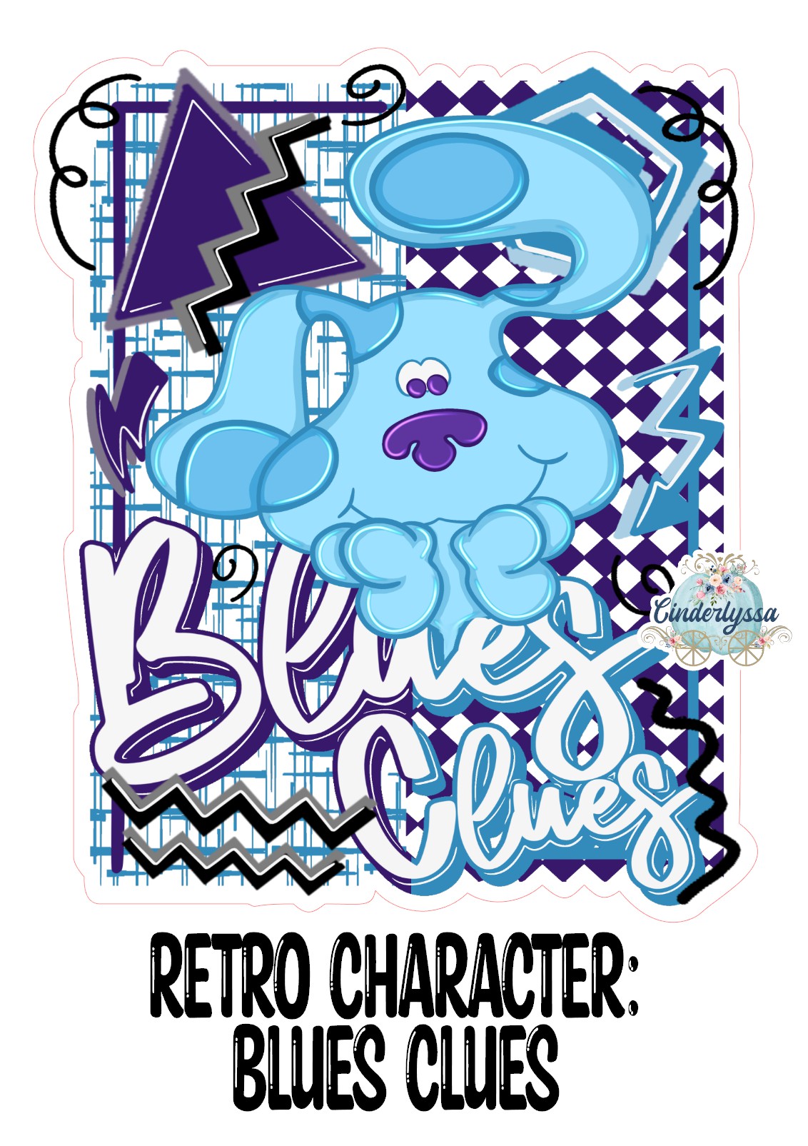 Retro Character Blues Clues Cardstock Silicone Mold, Aroma Bead Molds, Premium Cardstock Images