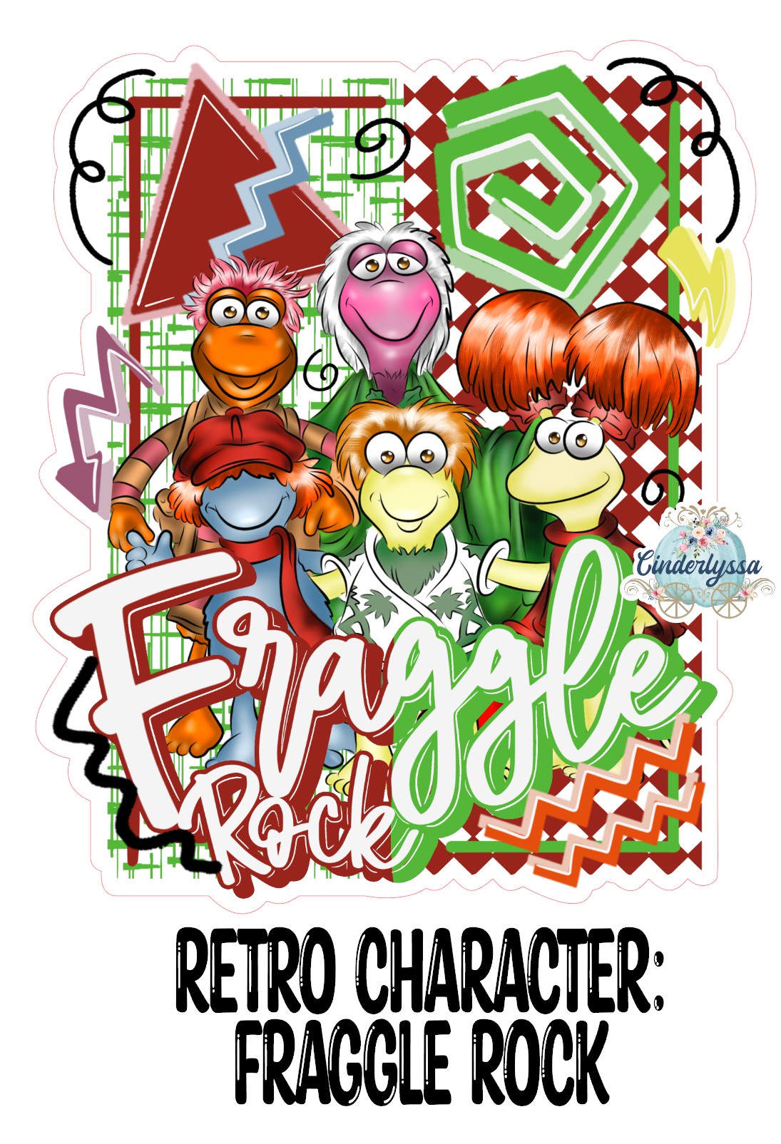 Retro Character Fraggle Rock Cardstock Silicone Mold, Aroma Bead Molds, Premium Cardstock Images