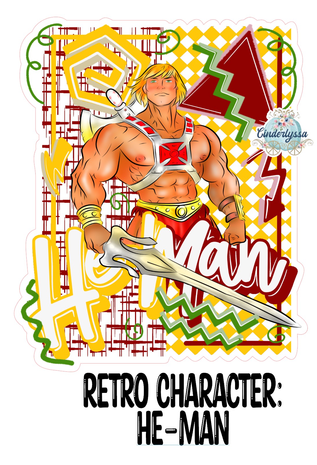 Retro Character He-Man Cardstock Silicone Mold, Aroma Bead Molds, Premium Cardstock Images