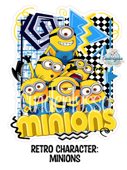 Retro Character Minions Cardstock Silicone Mold, Aroma Bead Molds, Premium Cardstock Images