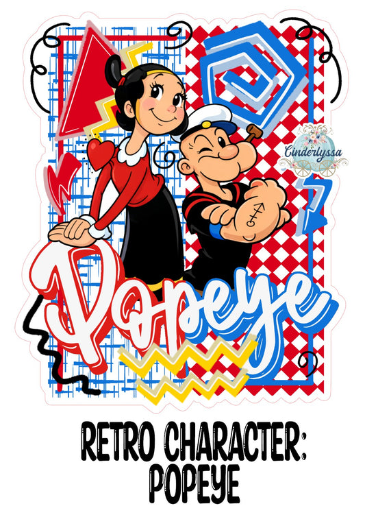 Retro Character Popeye Cardstock Silicone Mold, Aroma Bead Molds, Premium Cardstock Images
