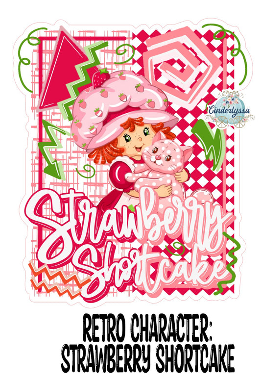 Retro Character Strawberry Shortcake Cardstock Silicone Mold, Aroma Bead Molds, Premium Cardstock Images