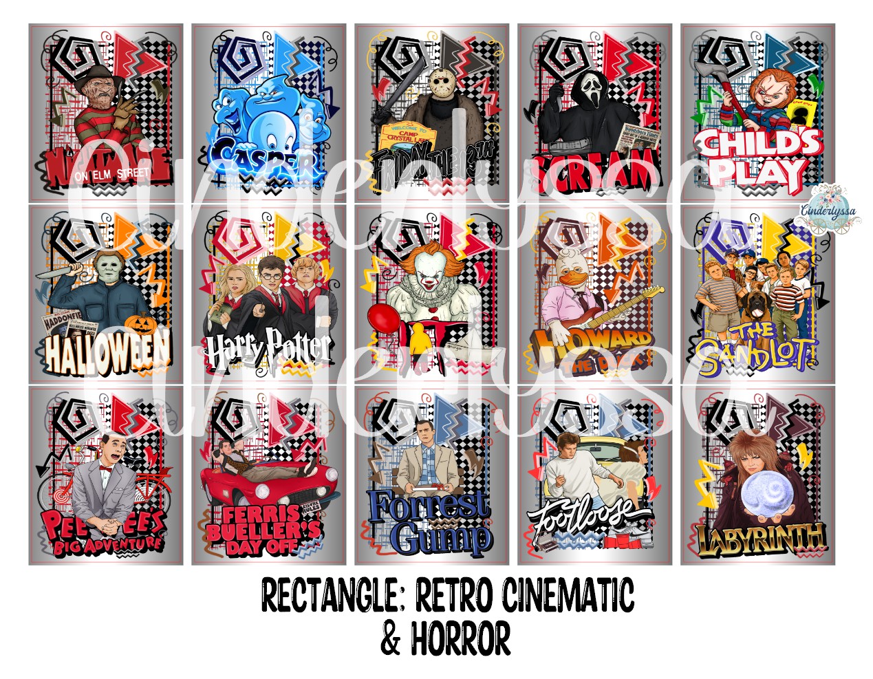 3x4 inch Rectangle: Retro Cinematic and Horror Cardstock/Picture With .25 inch Curved Edge Cardstock Silicone Mold, Aroma Bead Molds