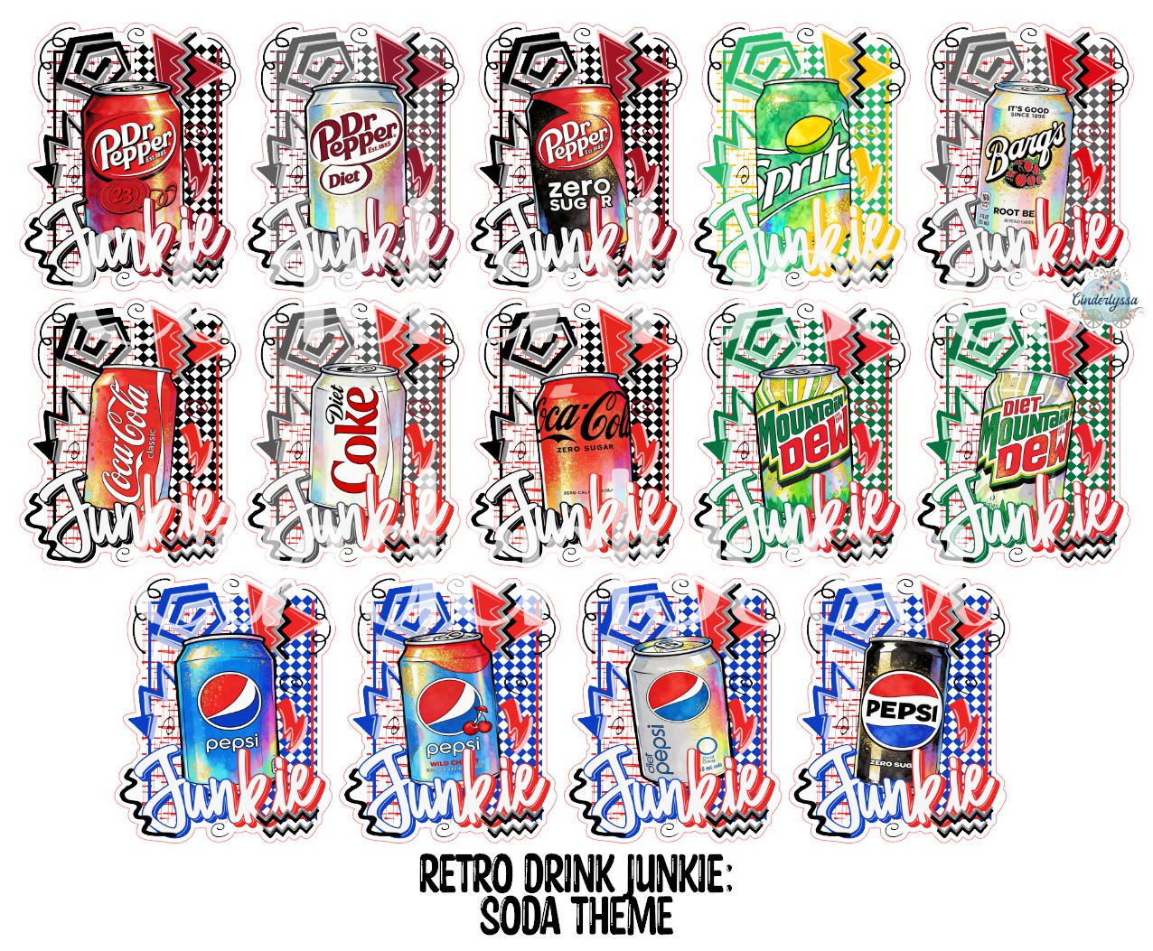 Retro Drink Junkie Cardstock Silicone Mold, Aroma Bead Molds, Premium Cardstock Images