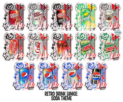 Retro Drink Junkie Cardstock Silicone Mold, Aroma Bead Molds, Premium Cardstock Images