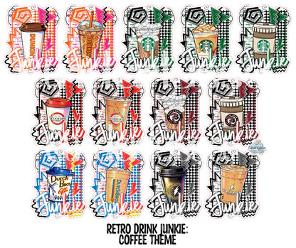Retro Drink Junkie Cardstock Silicone Mold, Aroma Bead Molds, Premium Cardstock Images
