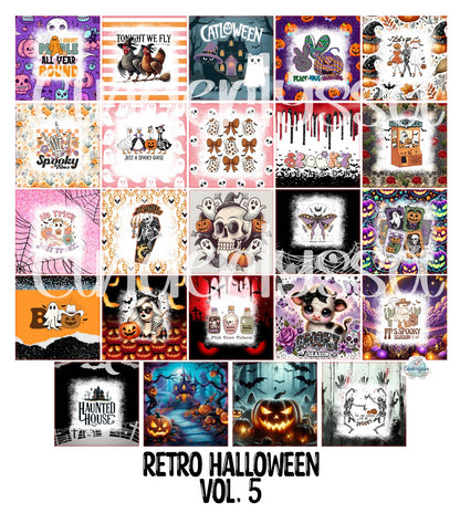 3 inch Square: Retro Halloween Vol. 5 Theme Cardstock/Picture With Beveled Edge Cardstock Silicone Mold, Aroma Bead Molds