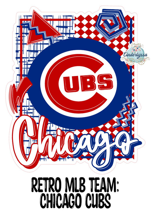 Retro MLB Team: Chicago Cubs Cardstock Silicone Mold, Aroma Bead Molds, Premium Cardstock Images