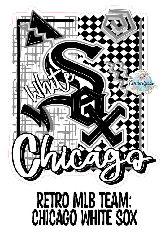 Retro MLB Team: Chicago White Sox Cardstock Silicone Mold, Aroma Bead Molds, Premium Cardstock Images