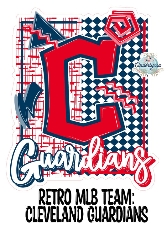 Retro MLB Team: Cleveland Guardians Cardstock Silicone Mold, Aroma Bead Molds, Premium Cardstock Images