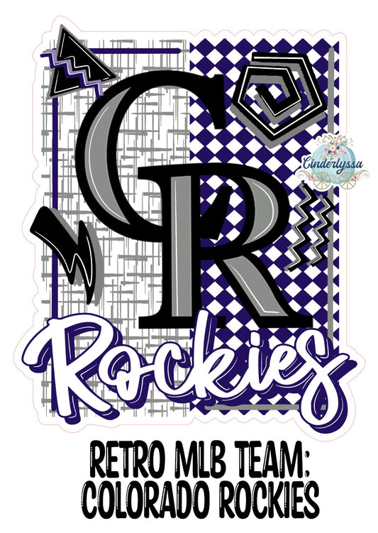 Retro MLB Team: Colorado Rockies Cardstock Silicone Mold, Aroma Bead Molds, Premium Cardstock Images