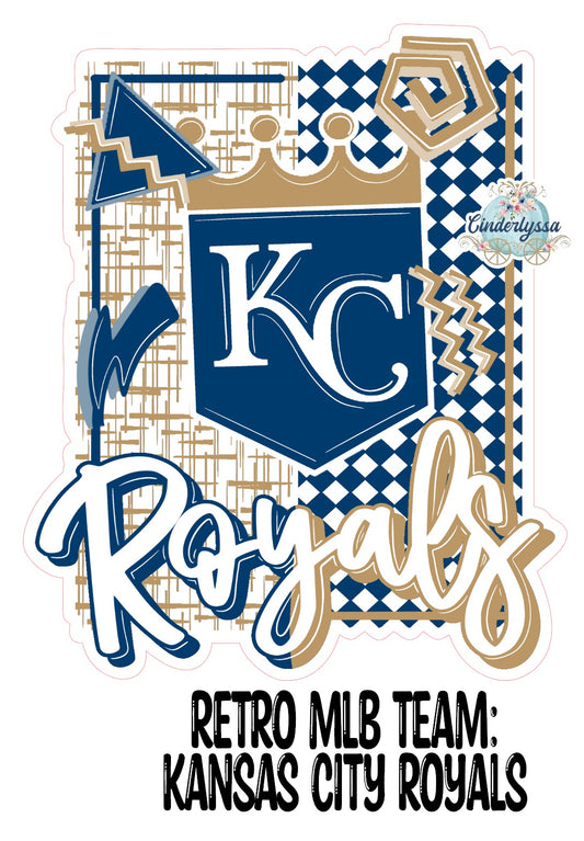 Retro MLB Team: Kansas City Royals Cardstock Silicone Mold, Aroma Bead Molds, Premium Cardstock Images