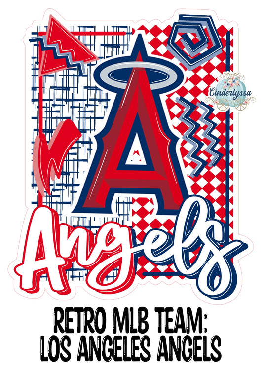 Retro MLB Team: Los Angeles Angels Cardstock Silicone Mold, Aroma Bead Molds, Premium Cardstock Images