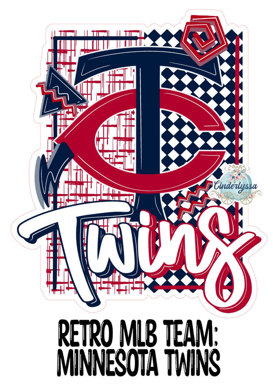 Retro MLB Team: Minnesota Twins Cardstock Silicone Mold, Aroma Bead Molds, Premium Cardstock Images