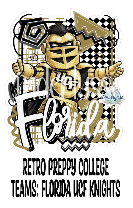 Retro Preppy College Teams: Florida UCF Knights Cardstock Silicone Mold, Aroma Bead Molds, Premium Cardstock Images
