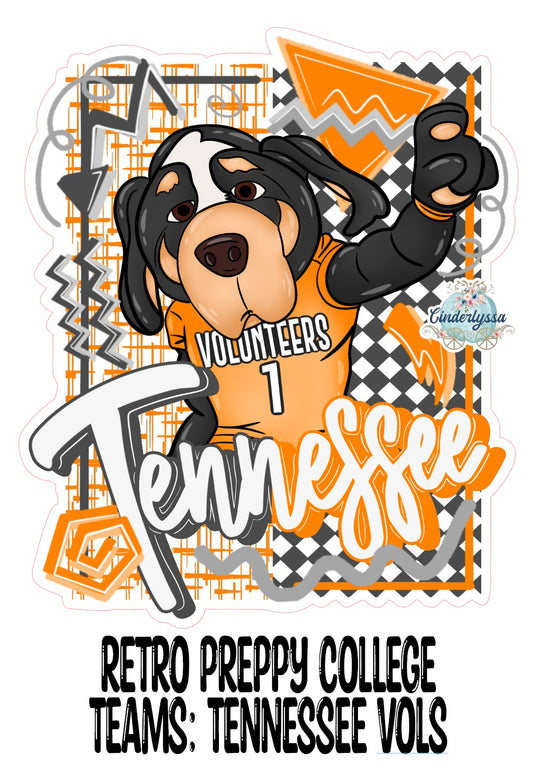Retro Preppy College Teams: Tennessee Vols Cardstock Silicone Mold, Aroma Bead Molds, Premium Cardstock Images