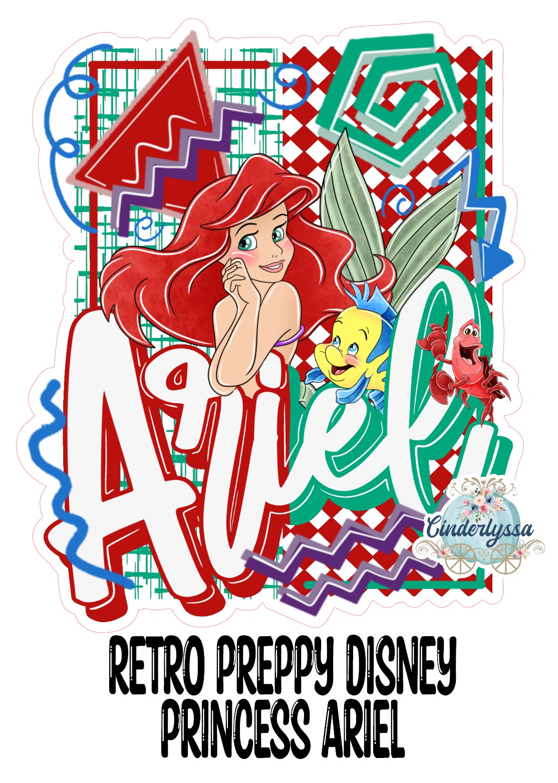 Retro Preppy Disney Princess Ariel Cardstock Silicone Mold, Aroma Bead Molds, Premium Cardstock Images