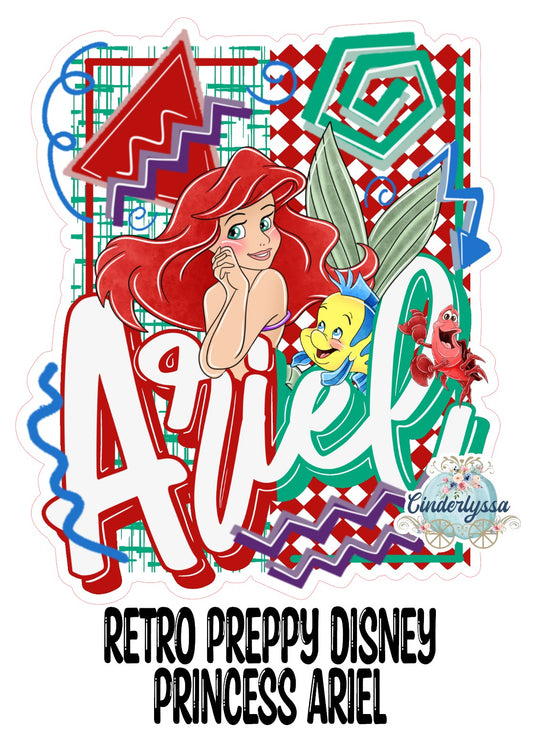 Retro Preppy Disney Princess Ariel Cardstock Silicone Mold, Aroma Bead Molds, Premium Cardstock Images