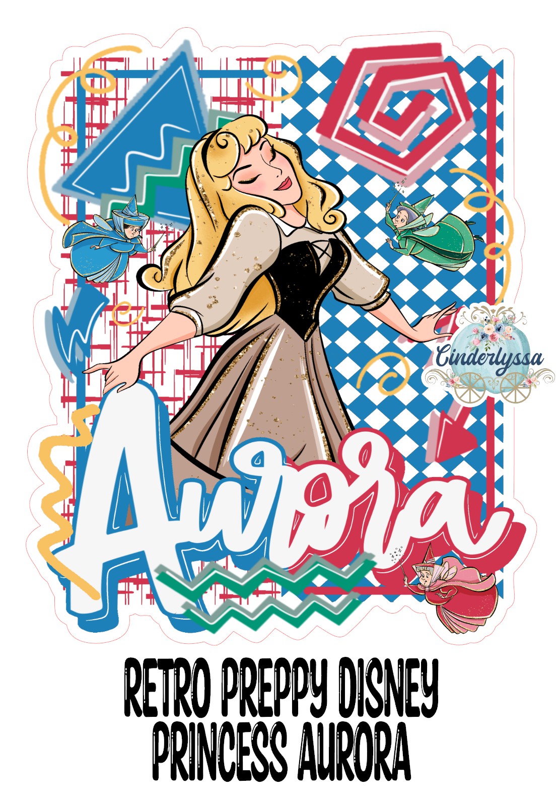 Retro Preppy Disney Princess Aurora Cardstock Silicone Mold, Aroma Bead Molds, Premium Cardstock Images