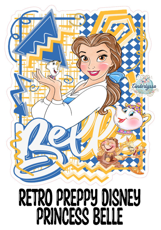 Retro Preppy Disney Princess Belle Cardstock Silicone Mold, Aroma Bead Molds, Premium Cardstock Images