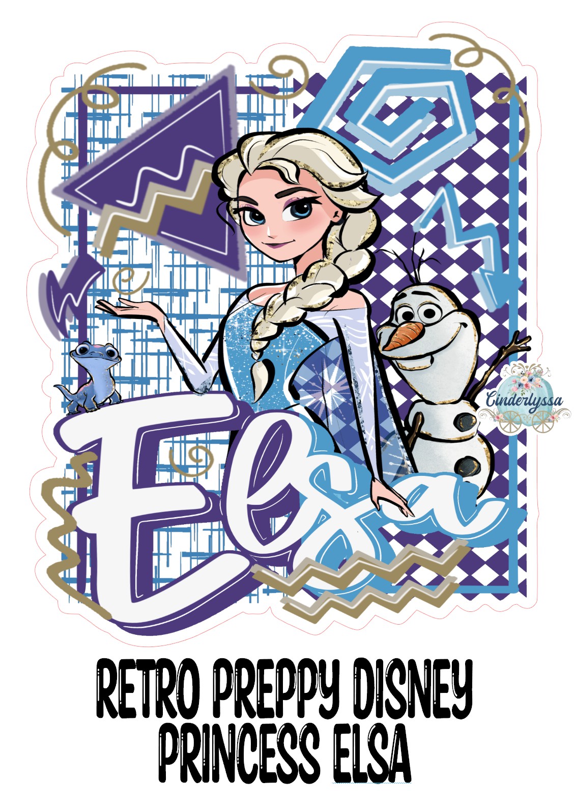 Retro Preppy Disney Princess Elsa Cardstock Silicone Mold, Aroma Bead Molds, Premium Cardstock Images