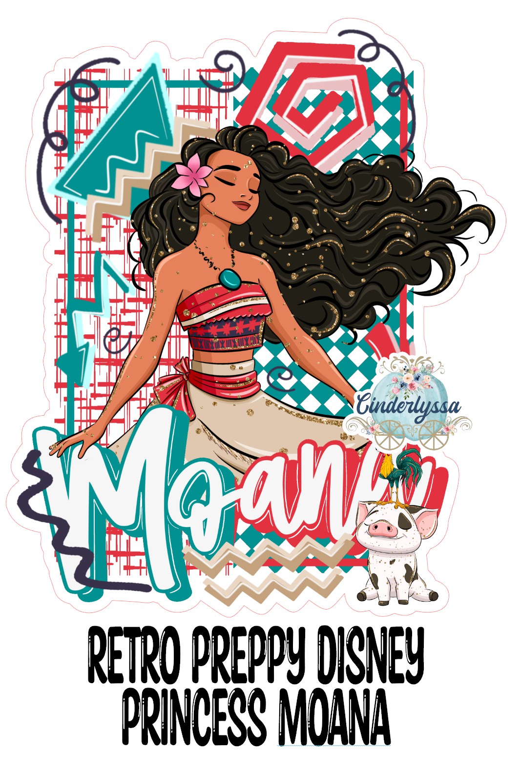 Retro Preppy Disney Princess Moana Cardstock Silicone Mold, Aroma Bead Molds, Premium Cardstock Images