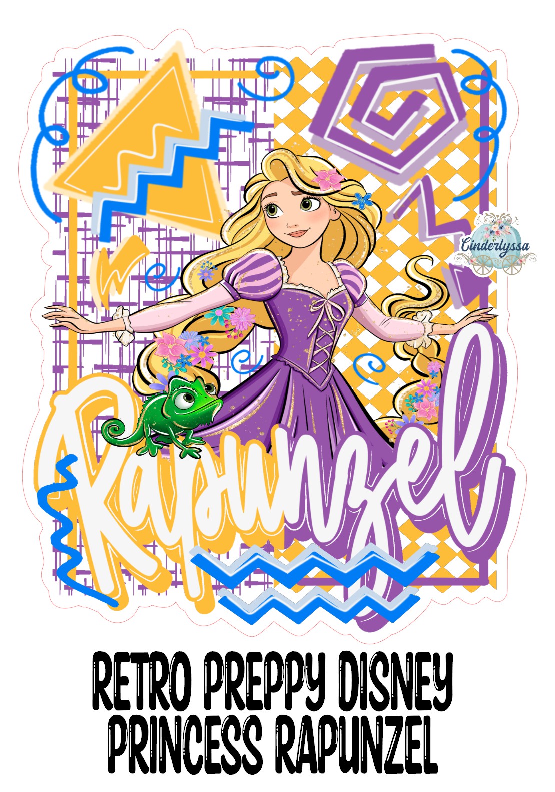 Retro Preppy Disney Princess Rapunzel Cardstock Silicone Mold, Aroma Bead Molds, Premium Cardstock Images