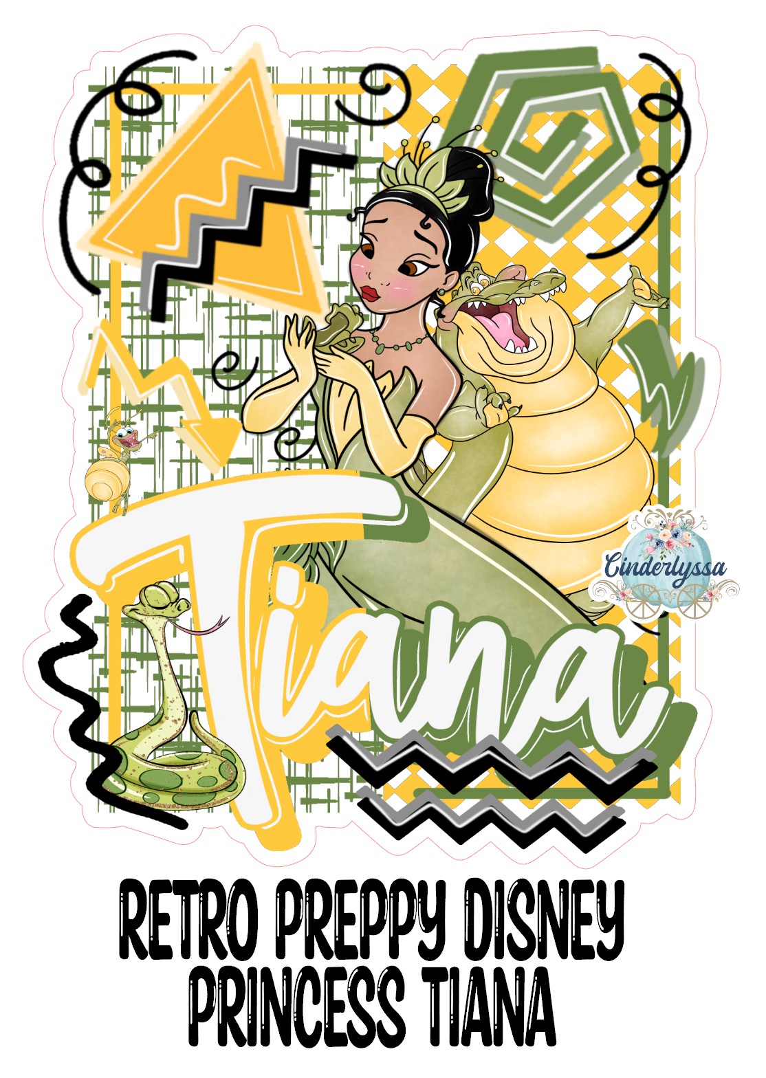 Retro Preppy Disney Princess Tiana Cardstock Silicone Mold, Aroma Bead Molds, Premium Cardstock Images