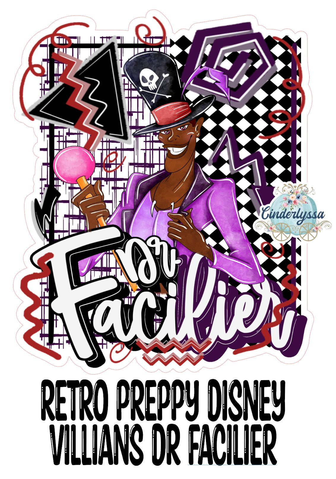 Retro Preppy Disney Villians Dr. Facilier Cardstock Silicone Mold, Aroma Bead Molds, Premium Cardstock Images