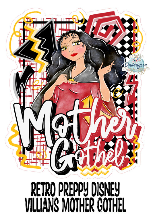 Retro Preppy Disney Villians Mother Gothel Cardstock Silicone Mold, Aroma Bead Molds, Premium Cardstock Images