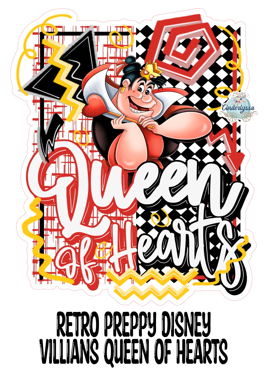Retro Preppy Disney Villians Queen of Hearts Cardstock Silicone Mold, Aroma Bead Molds, Premium Cardstock Images