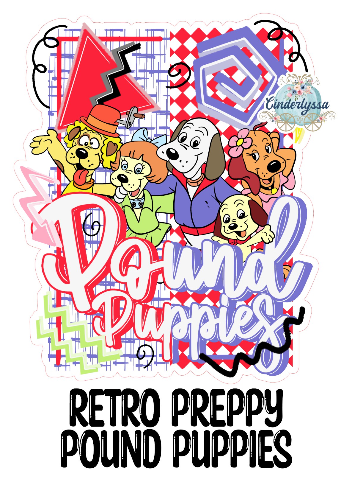 Retro Preppy Pound Puppies Cardstock Silicone Mold, Aroma Bead Molds, Premium Cardstock Images