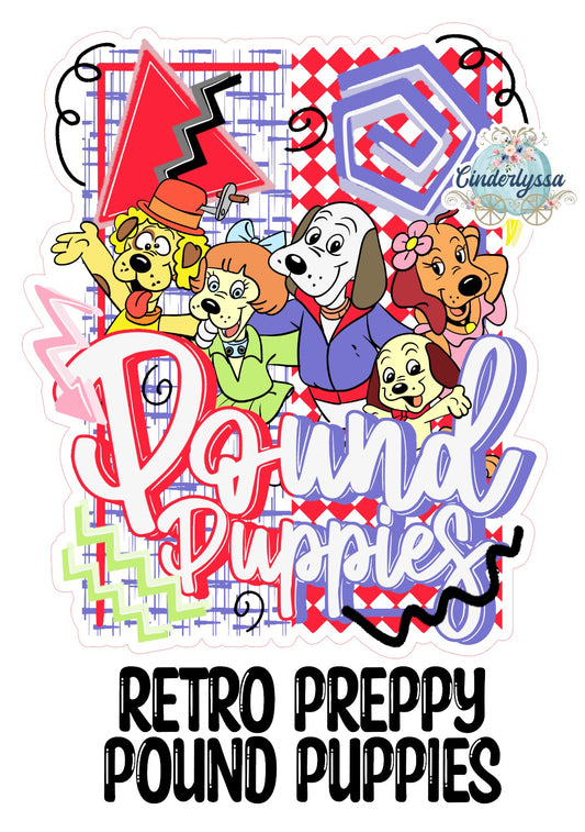 Retro Preppy Pound Puppies Cardstock Silicone Mold, Aroma Bead Molds, Premium Cardstock Images