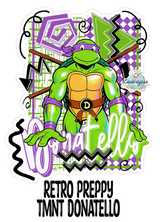 Retro Preppy TMNT Donatello Cardstock Silicone Mold, Aroma Bead Molds, Premium Cardstock Images